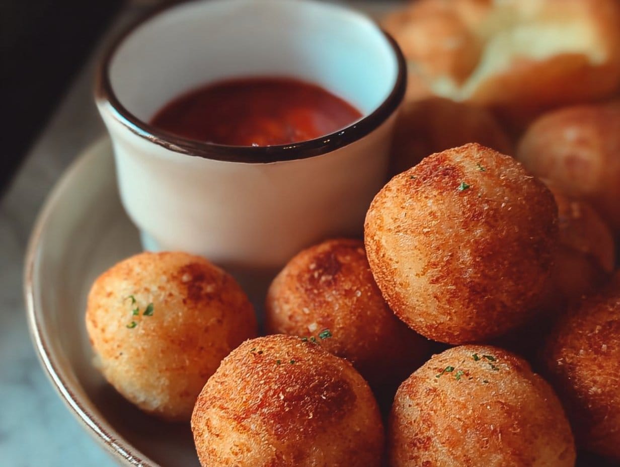 Crispy Potato Balls feature perfectly cooked potatoes rolled into delightful golden bites, ideal for any occasion.
