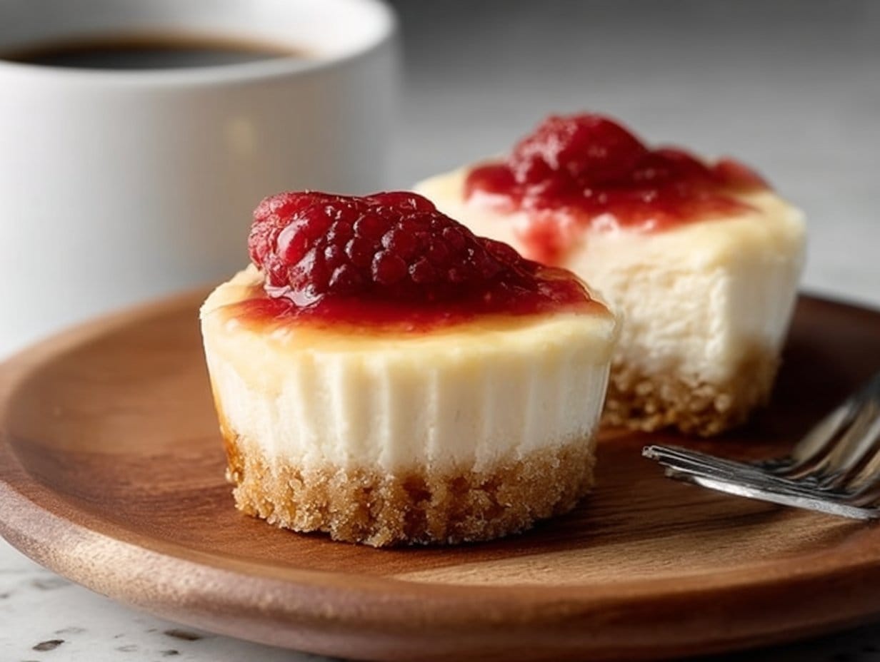 A close-up of Healthy Cheesecake Cups, showing their creamy layers and enticing presentation.