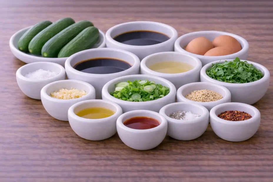 Asian Cucumber Salad ingredients