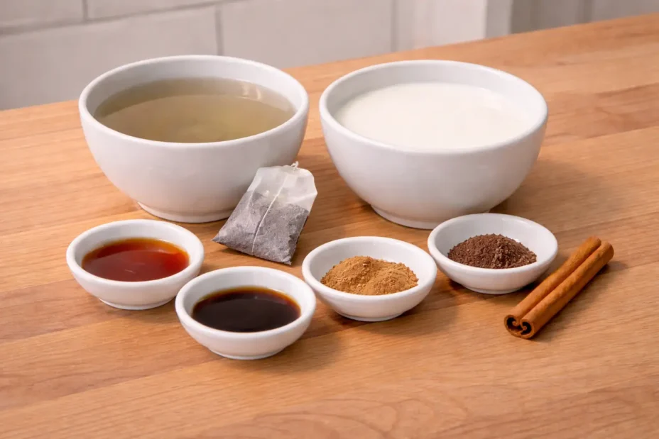 Autumn Fog Tea Latte ingredients