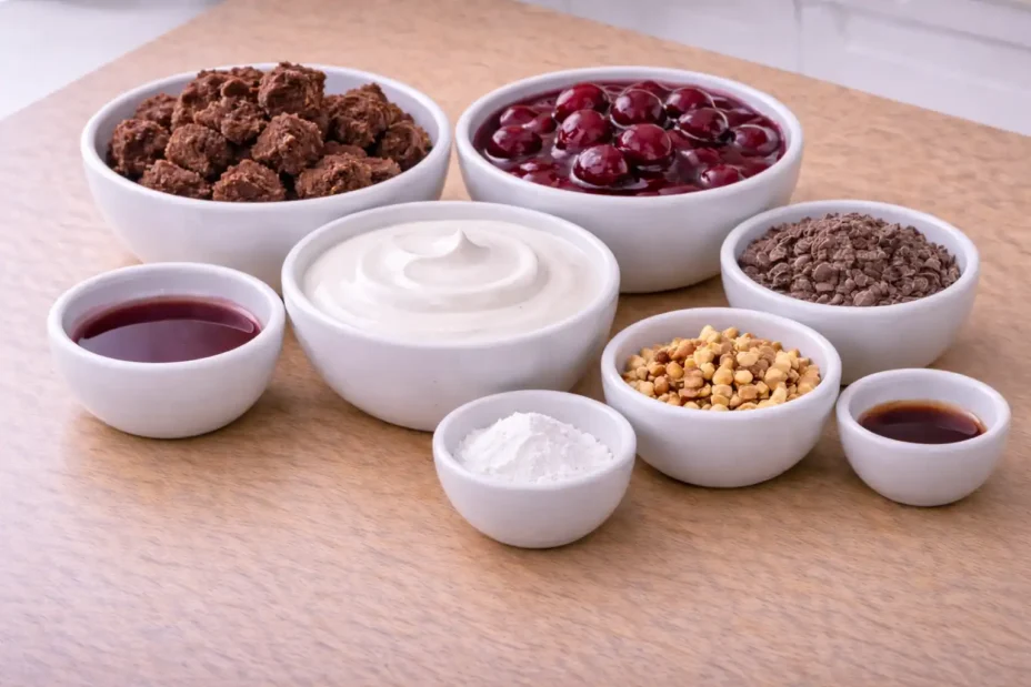 Black Forest Trifle ingredients