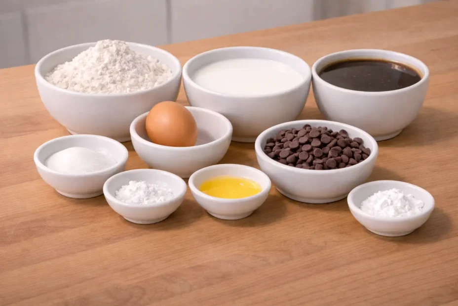 Chocolate Chip Coffee Pancakes ingredients