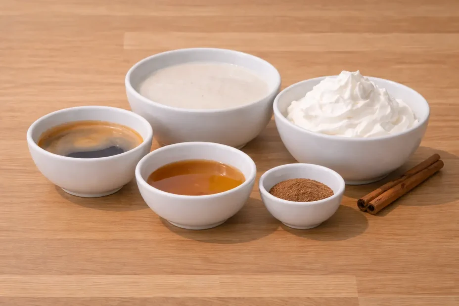 Honey Bun Latte ingredients