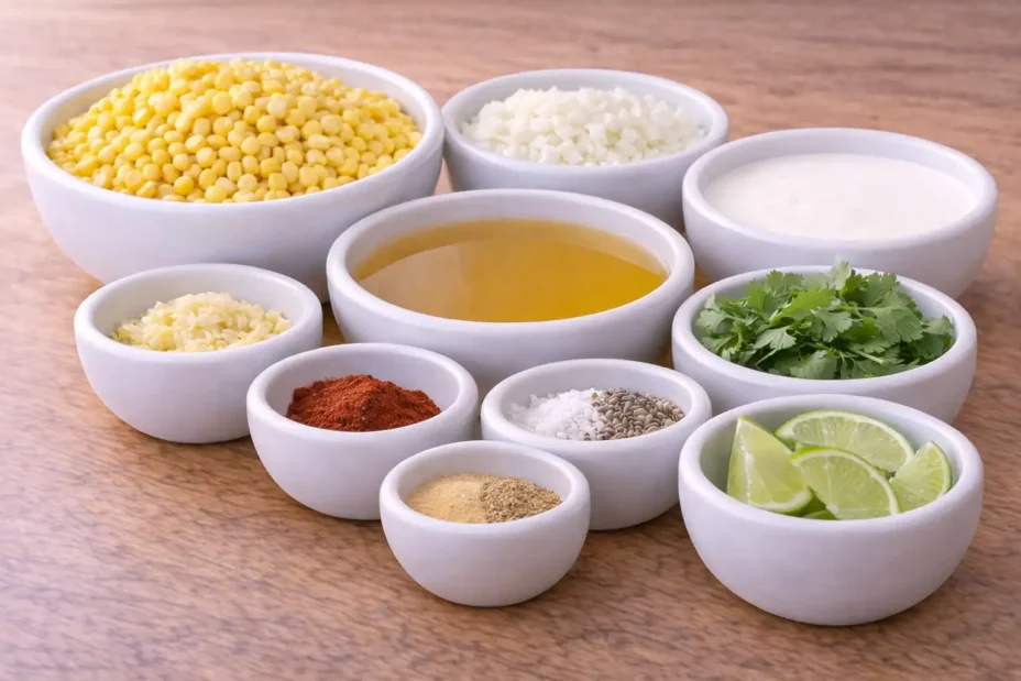 Mexican Street Corn Soup ingredients