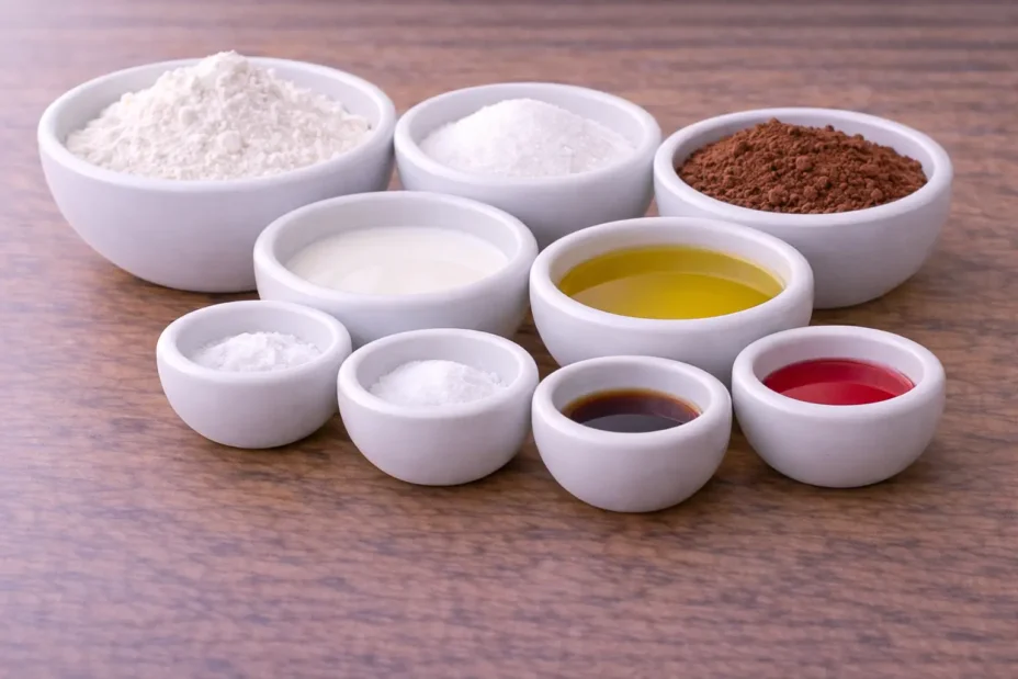 Red Velvet Mug Cake ingredients