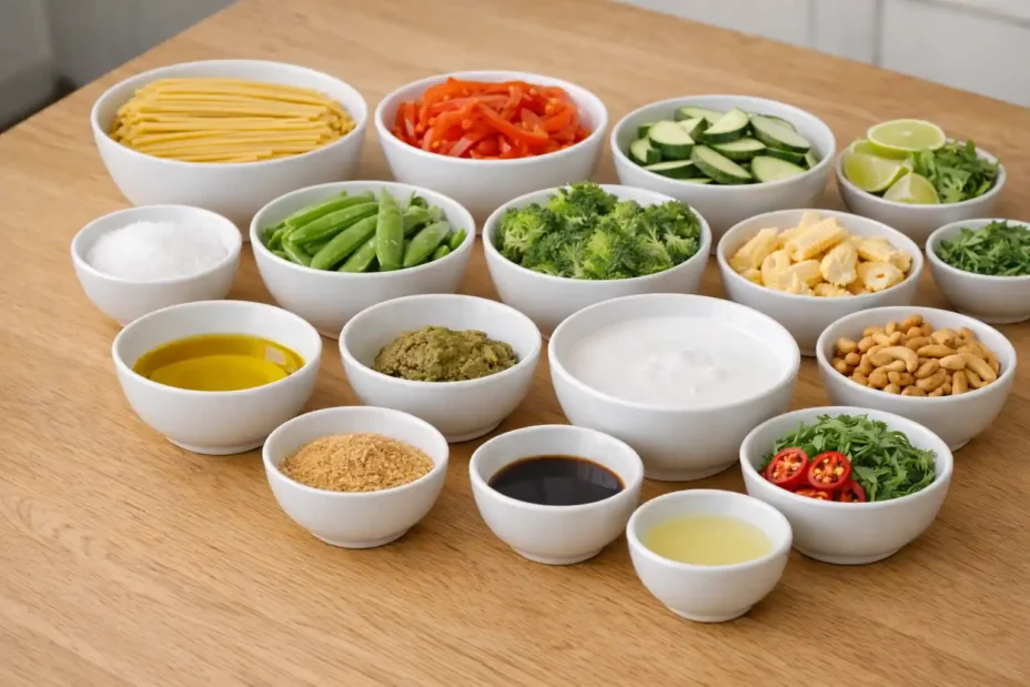 Thai Curry Pasta ingredients