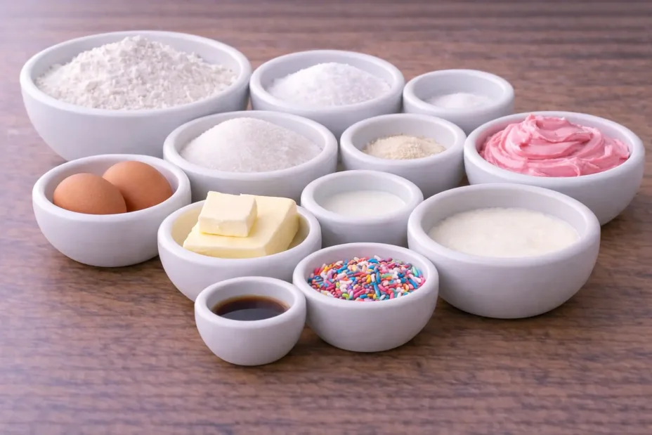 Valentine's Mini Heart Cakes ingredients