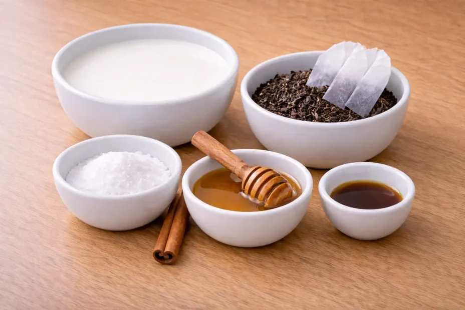 Vanilla Cinnamon Milk Tea ingredients