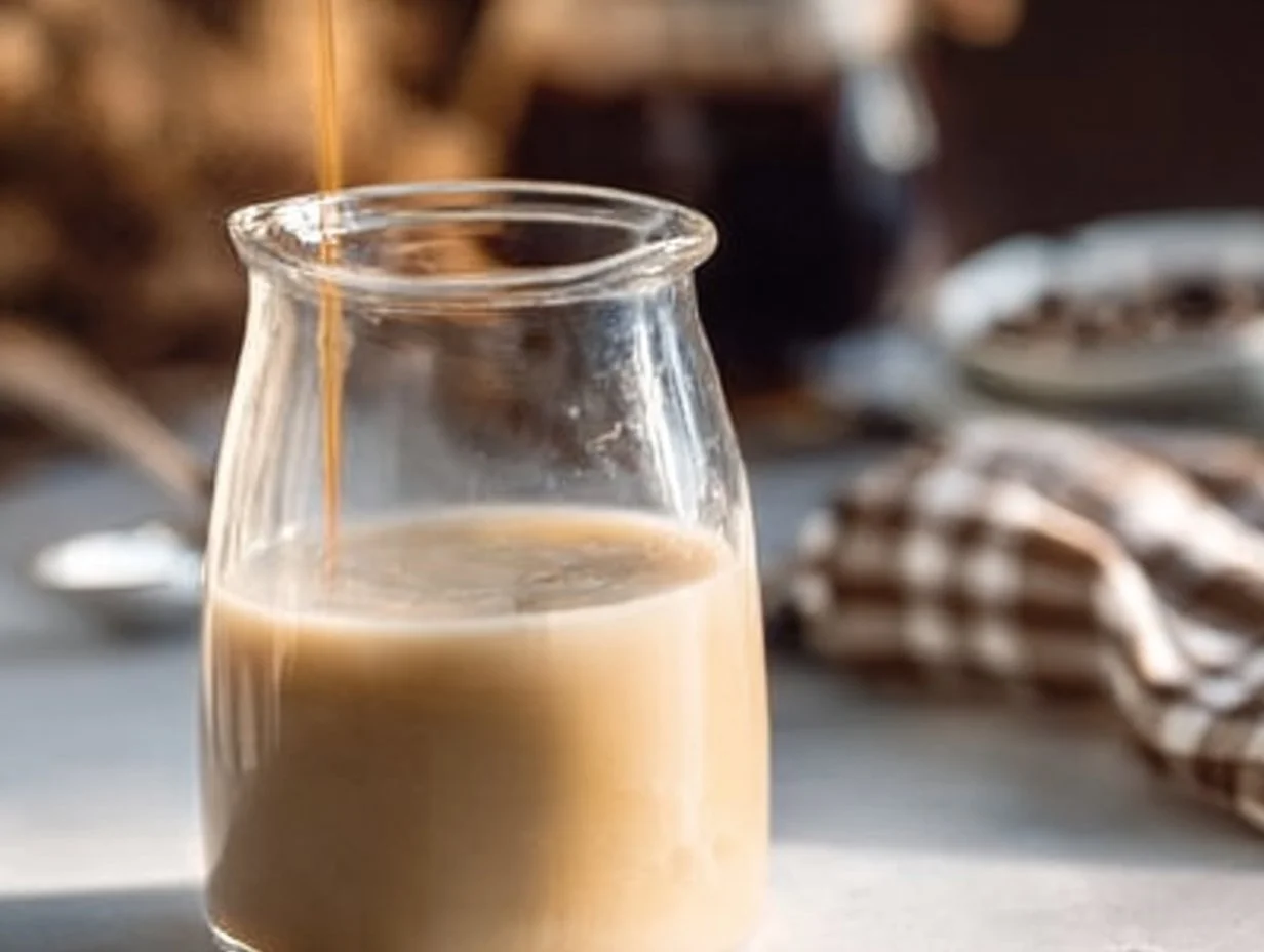 A delicious cup of coffee with Vanilla Coffee Creamer stirred in.