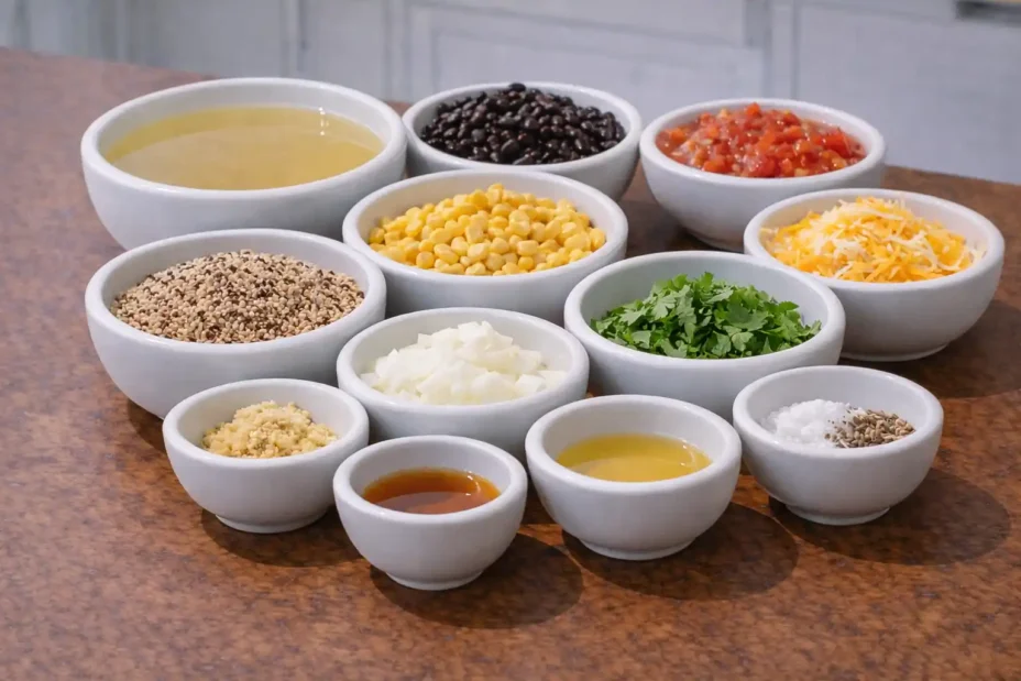 Quinoa and Black Bean Casserole ingredients