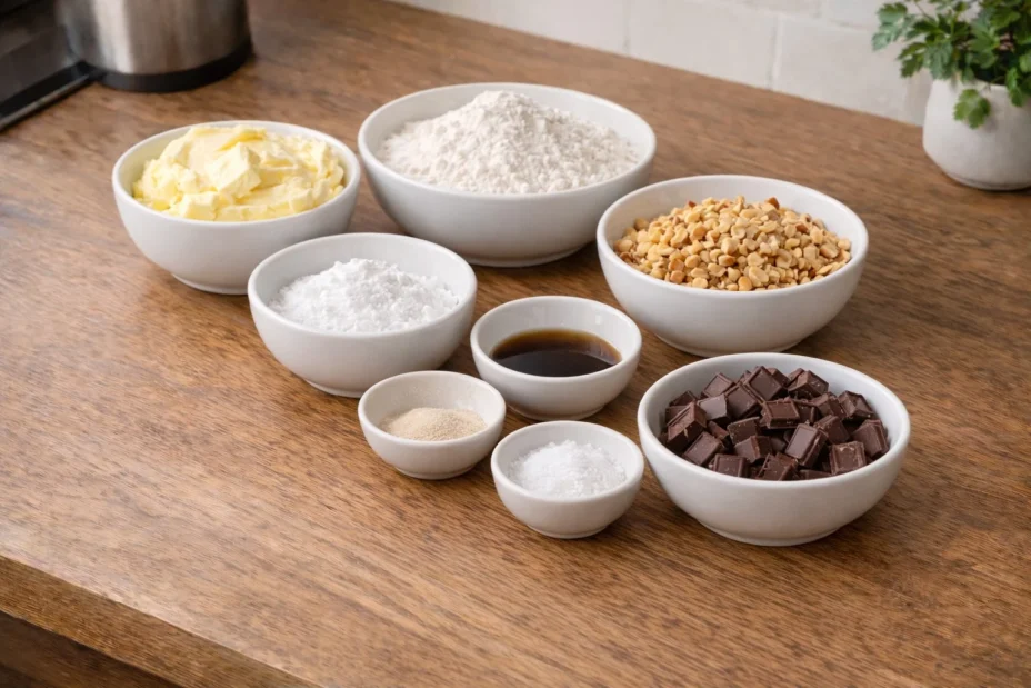 Chocolate Hazelnut Shortbread Cookies
