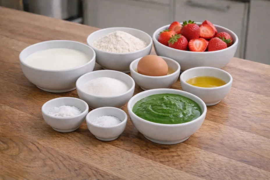 Fluffy green pancakes