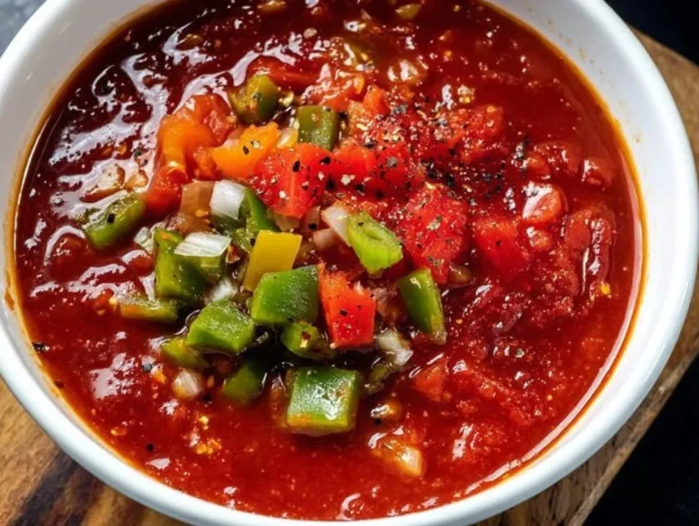 Bowls of Instant Pot creamy tomato soup garnished with fresh basil