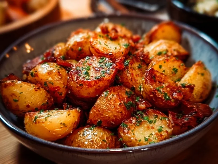 oven-roasted potatoes seasoned to perfection and served warm.