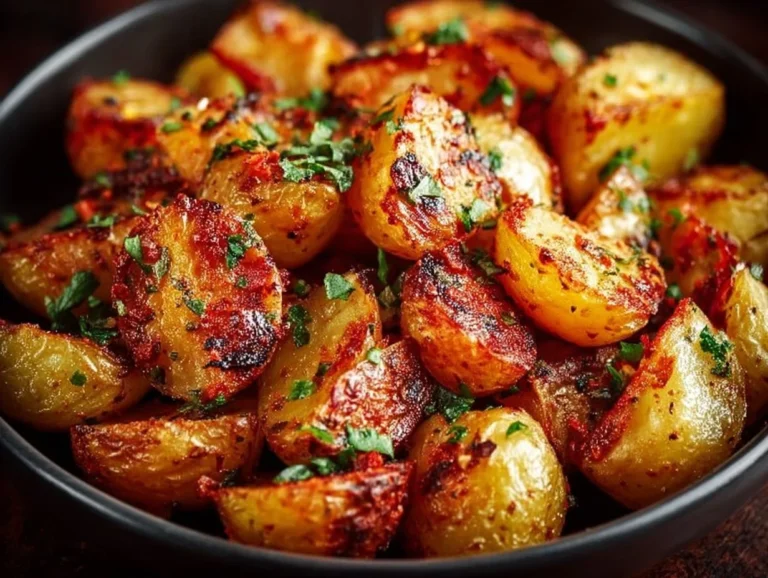 oven-roasted potatoes seasoned to perfection and served warm.