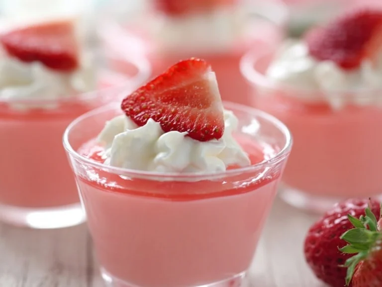 Delicious easy strawberry jello dessert with Greek yogurt