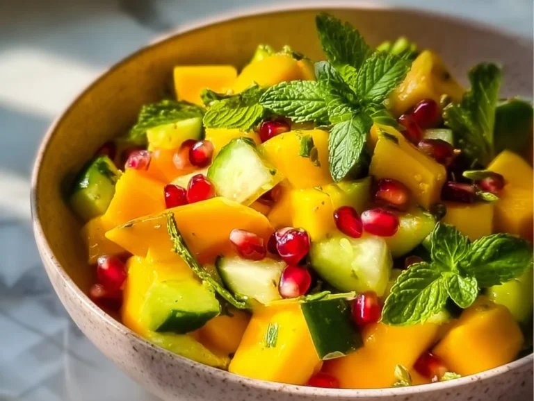 Delicious Thai Mango Salad with vibrant colors and fresh ingredients