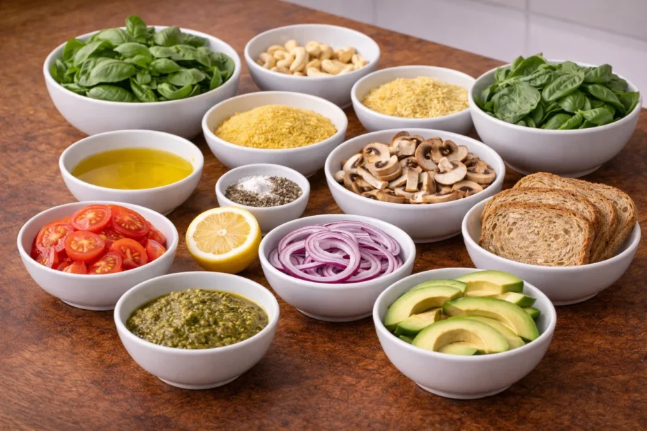 mushroom pesto sandwich