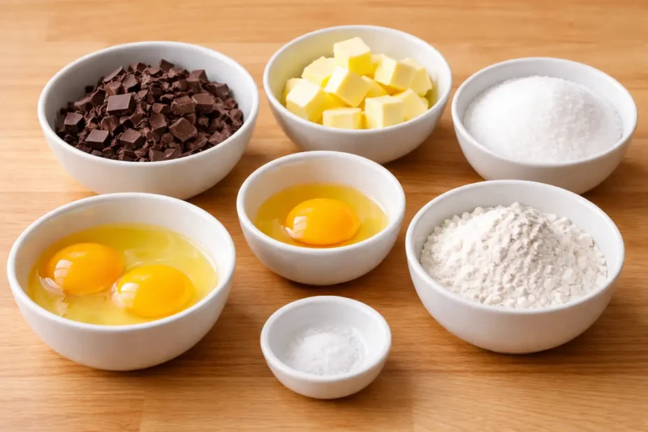 Chocolate Lava Cake in the Air Fryer ingredients