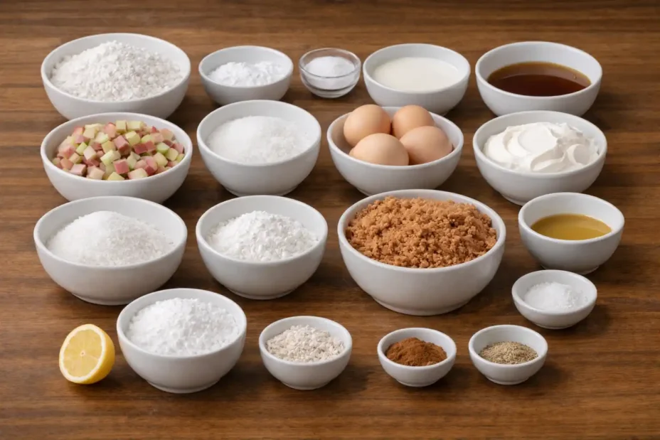 baked rhubarb fritters