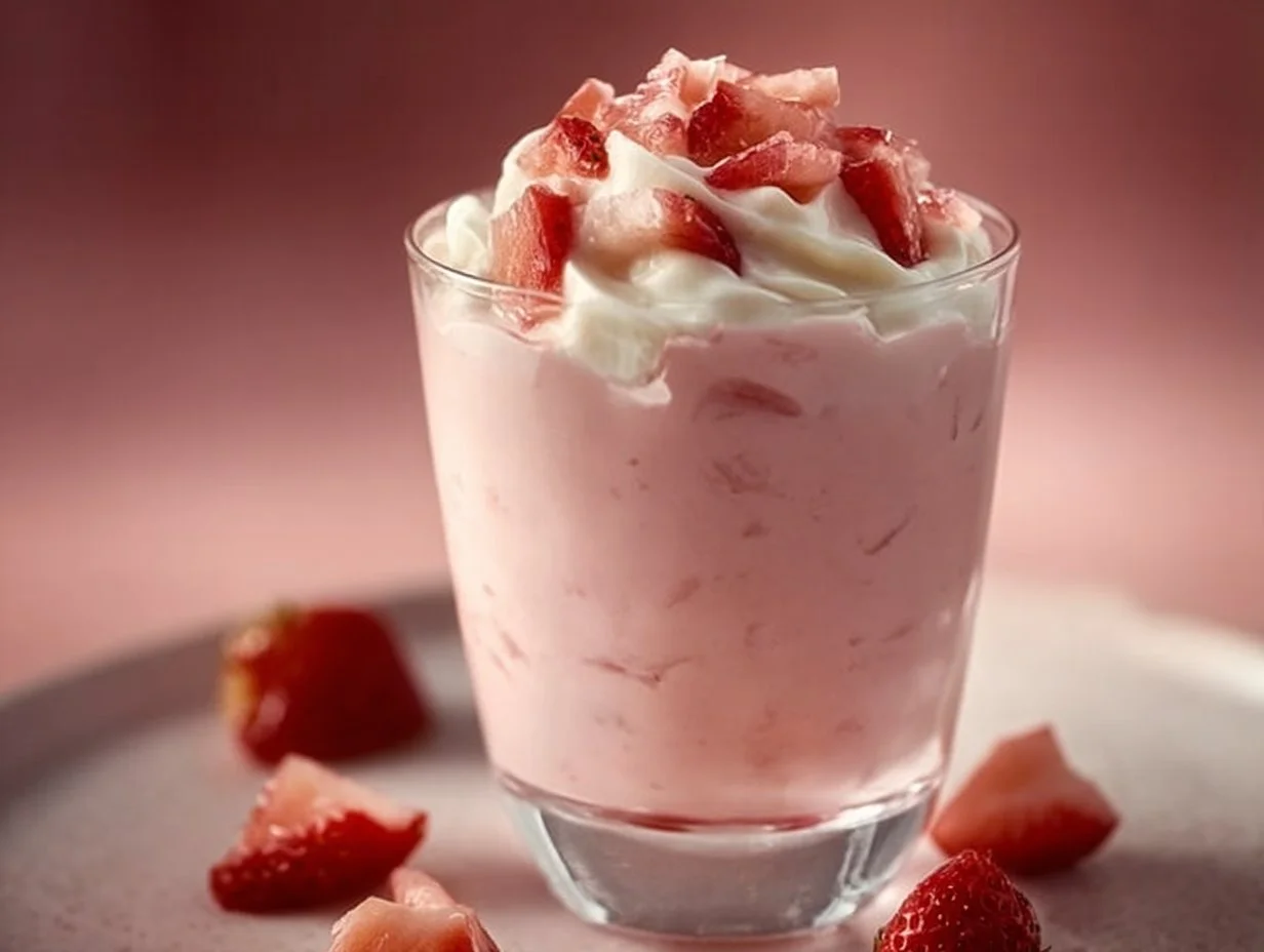 Fresh Strawberry Rhubarb Cream Delight: A Perfect No-Bake Dessert for Gatherings