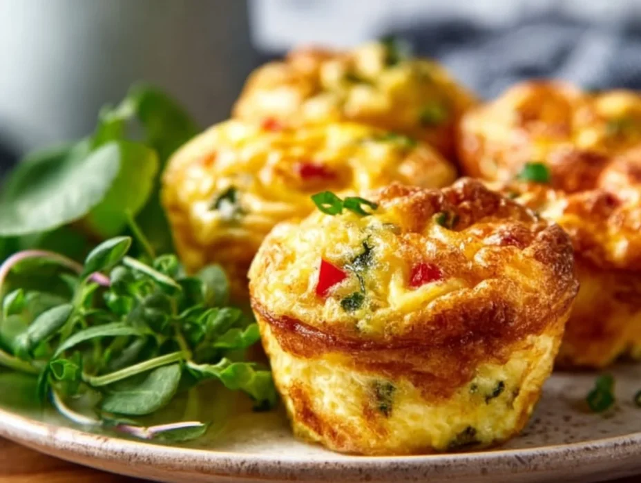 Delicious healthy egg muffins with vegetables and protein