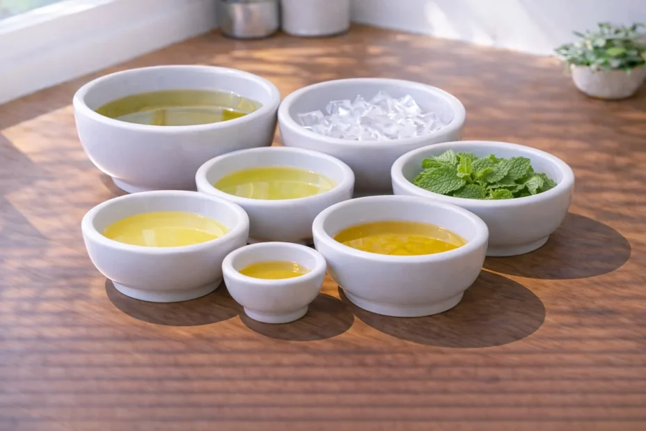 Iced Green Tea with Lemon Lime and Mint