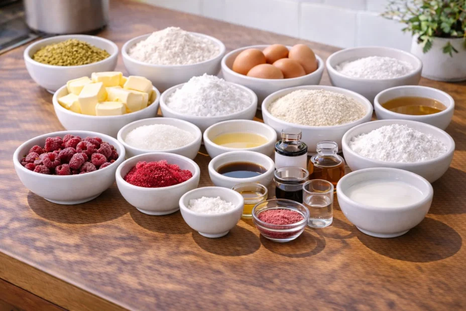 Raspberry Pistachio Cake