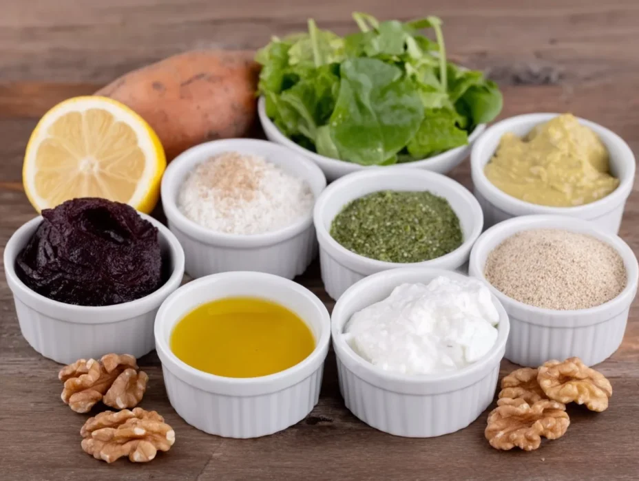 Roasted Beet Sweet Potato & Avocado Salad