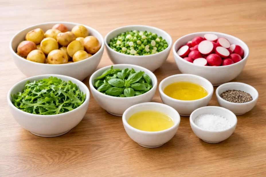 Roasted Potato Salad with Spring Onions & Radishes