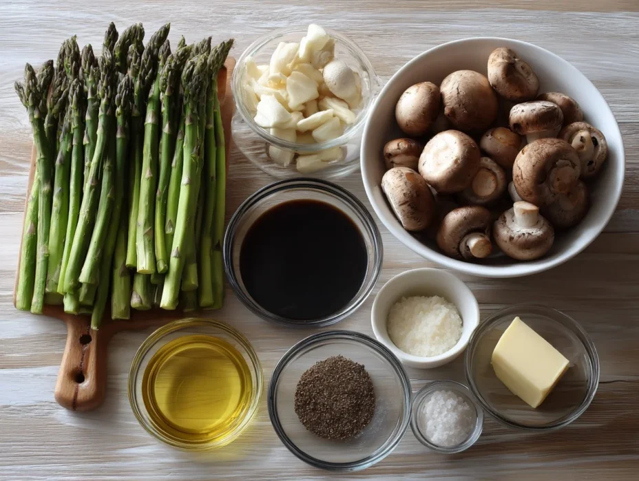 Asparagus, Mushrooms, and Garlic