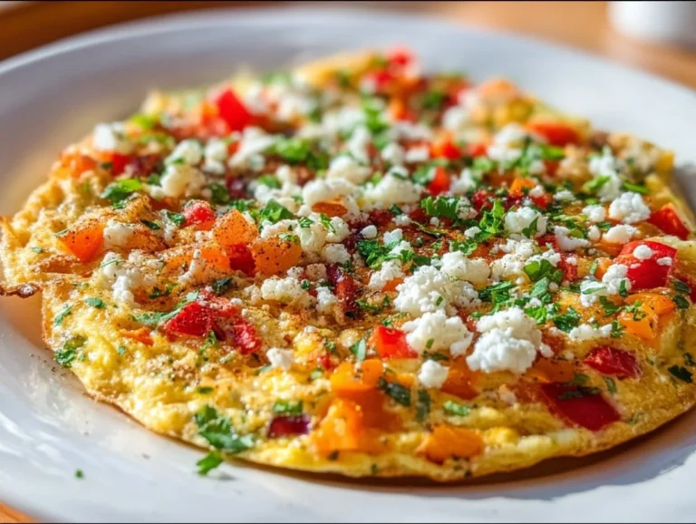 Turkish menemen egg pizza topped with fresh ingredients