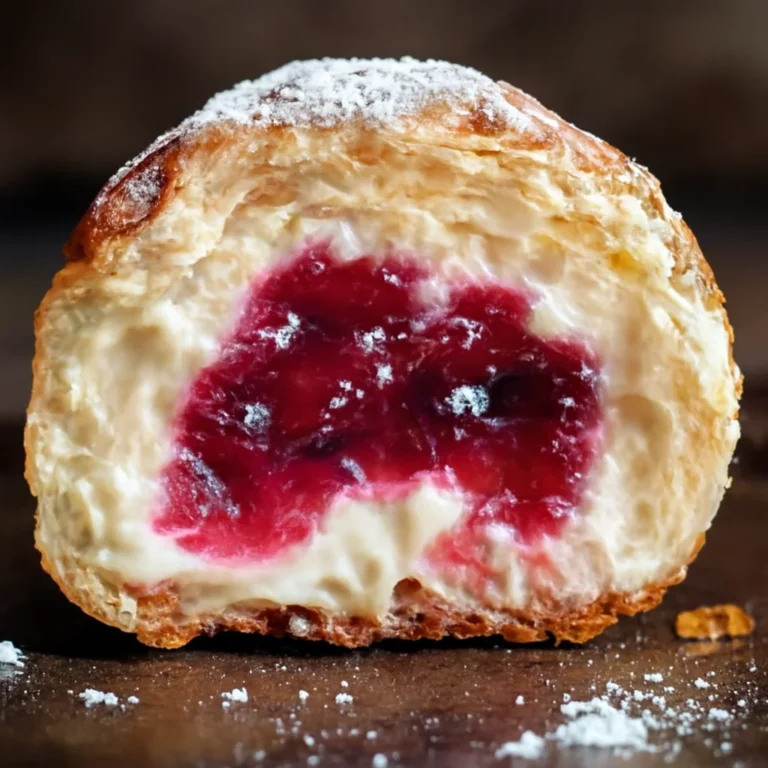 Delicious rhubarb cheesecake bombs topped with sweet-tart rhubarb puree.