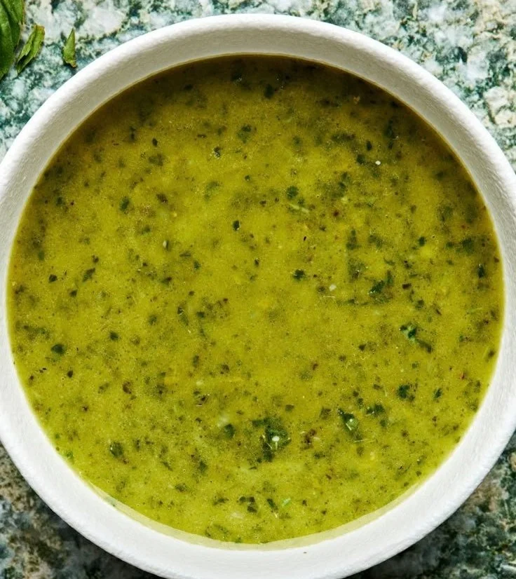 Delicious Basil Vinaigrette dressing on a salad