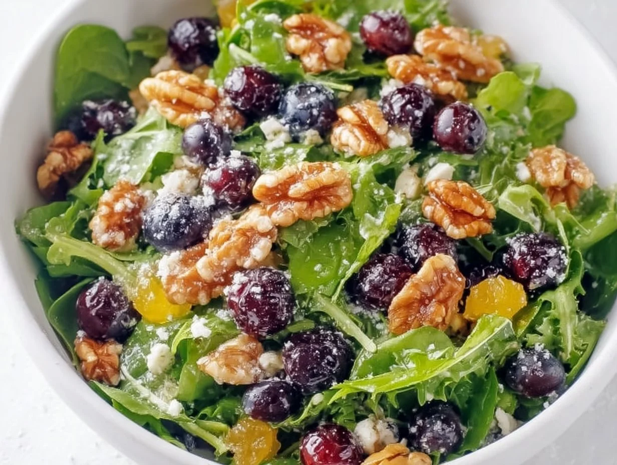Blueberry Walnut Salad with Honey Lemon Vinaigrette