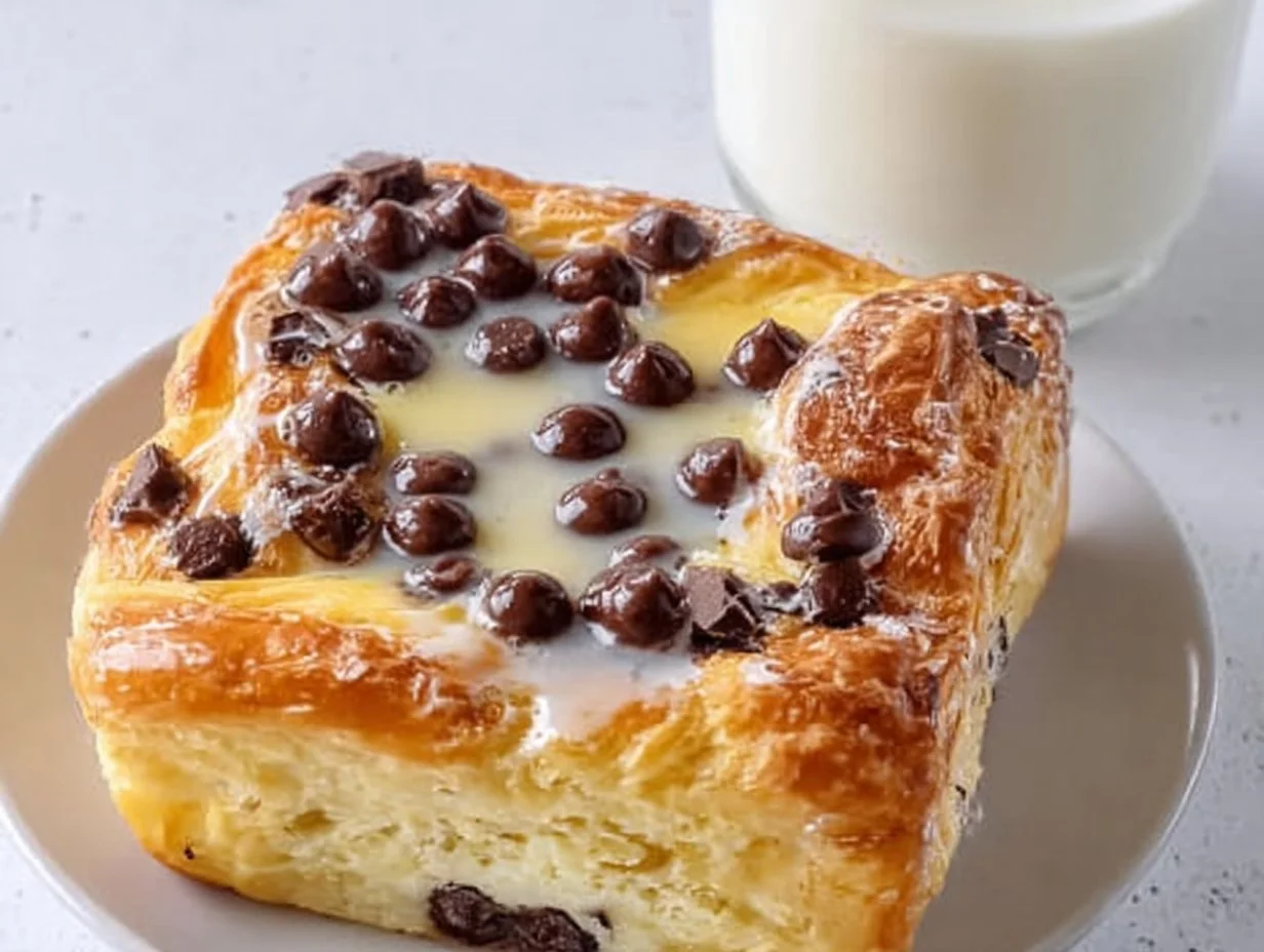 Chocolate Chip Brioche with Vanilla Custard