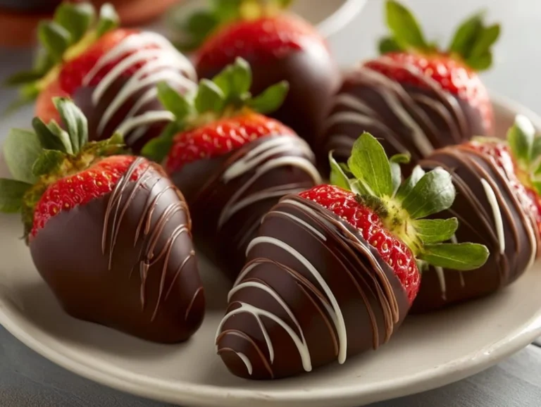 Delicious chocolate covered strawberries decorated for a special occasion