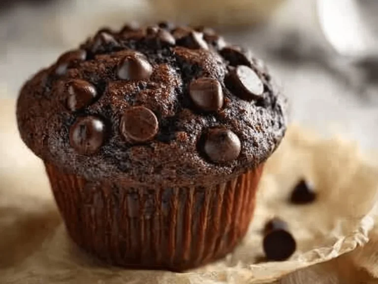 Delicious Chocolate Spinach Muffins made with rich chocolate and spinach for a healthy snack.