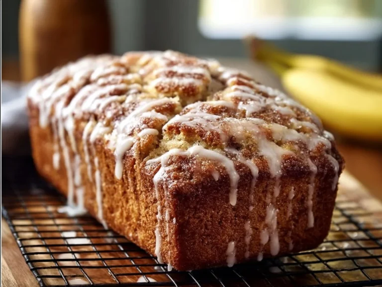 Delicious cinnamon swirl banana bread freshly baked and sliced
