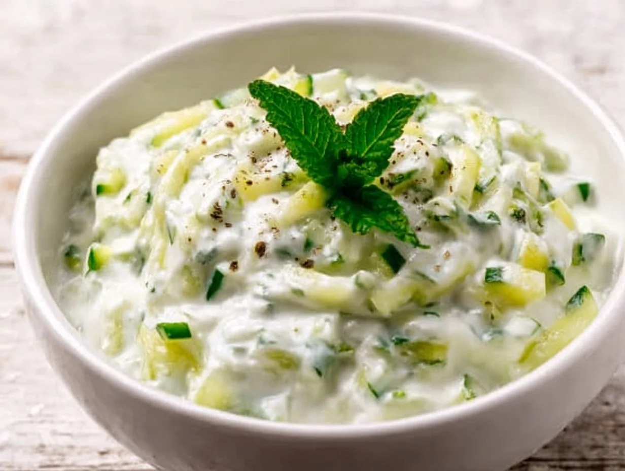 Grated Cucumber and Mint Raita