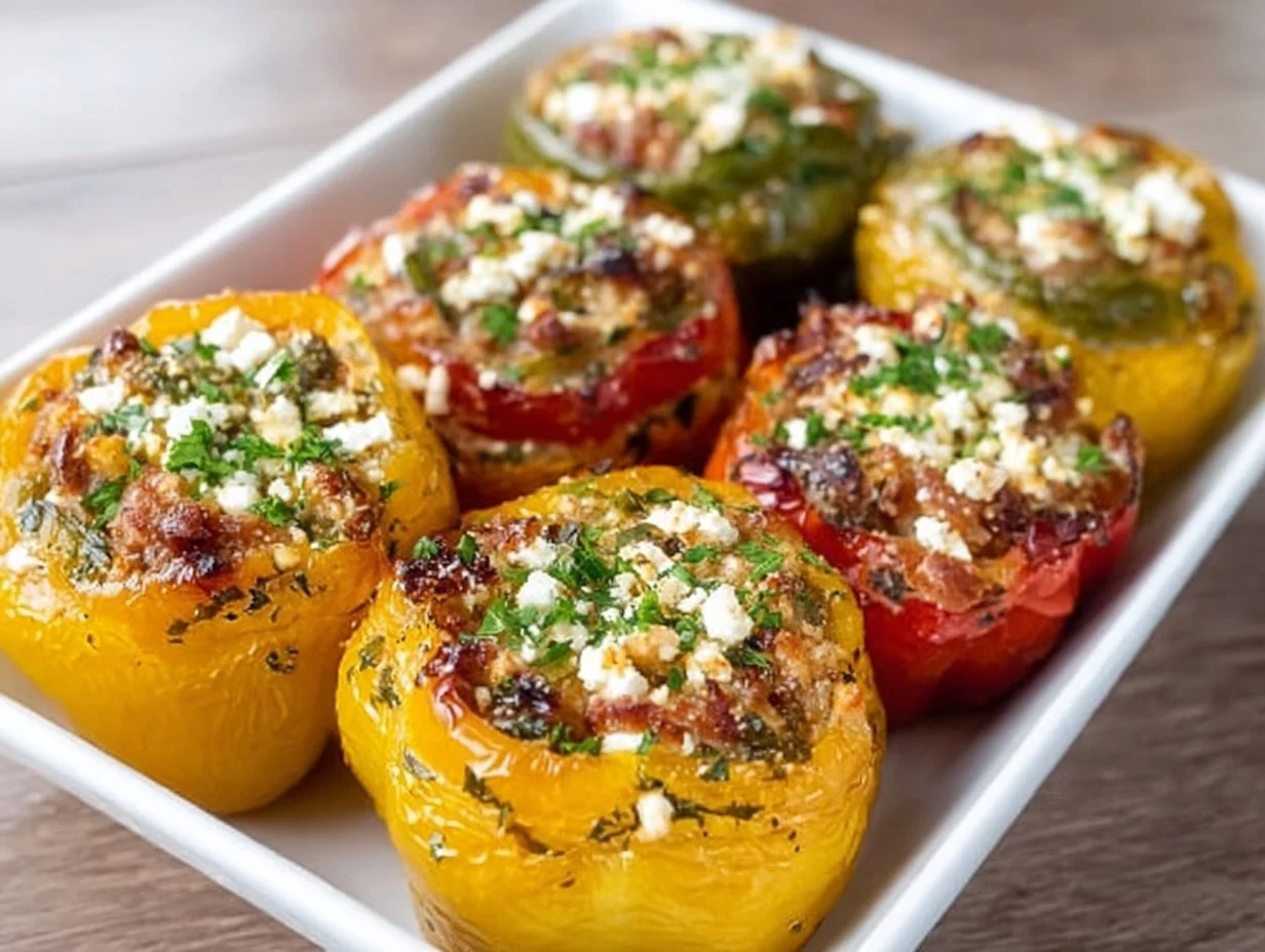 Greek Stuffed Peppers with Feta Cheese