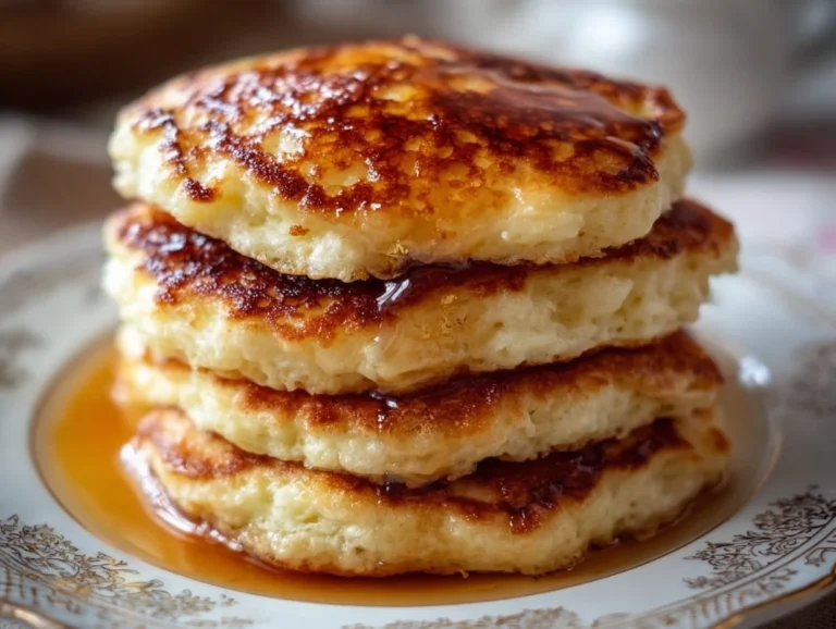 High-protein keto cottage cheese pancakes topped with berries.