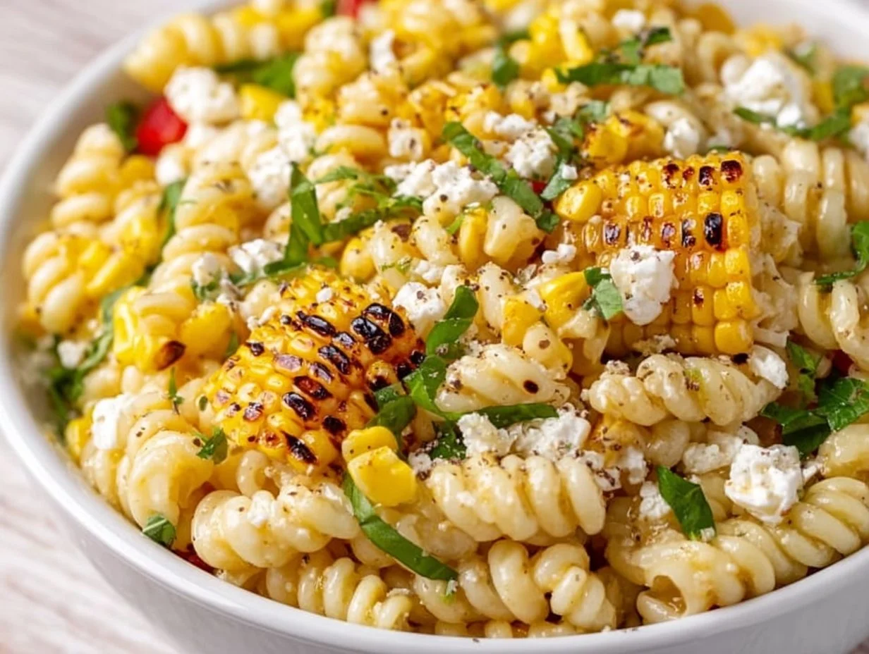 Juicy Street Corn Pasta Salad