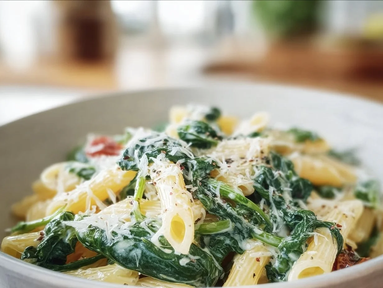 Pasta with Spinach Sauce
