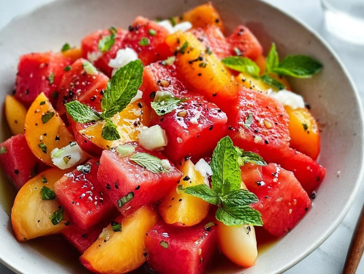 Peach Watermelon Salad