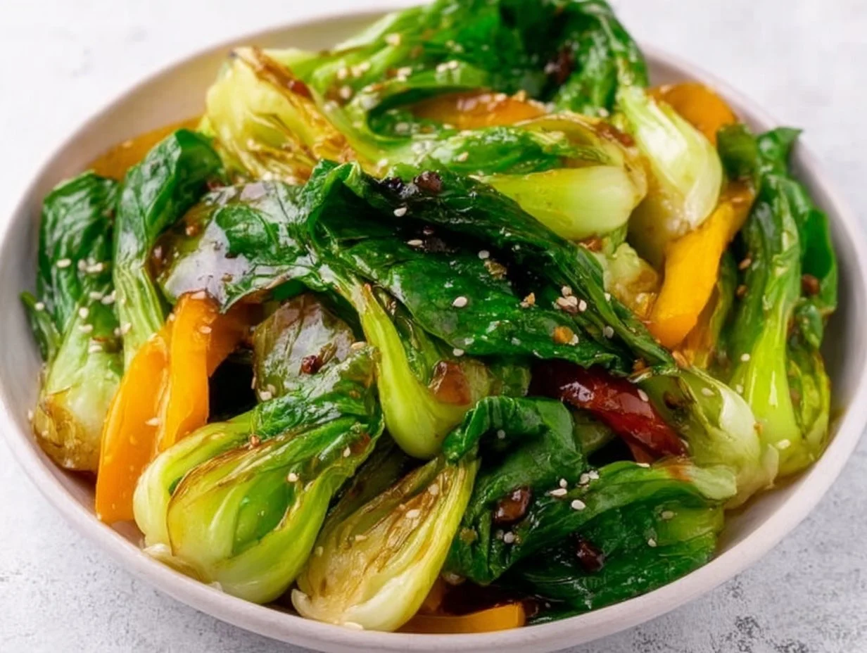 Sautéed Baby Bok Choy With Ginger Sauce