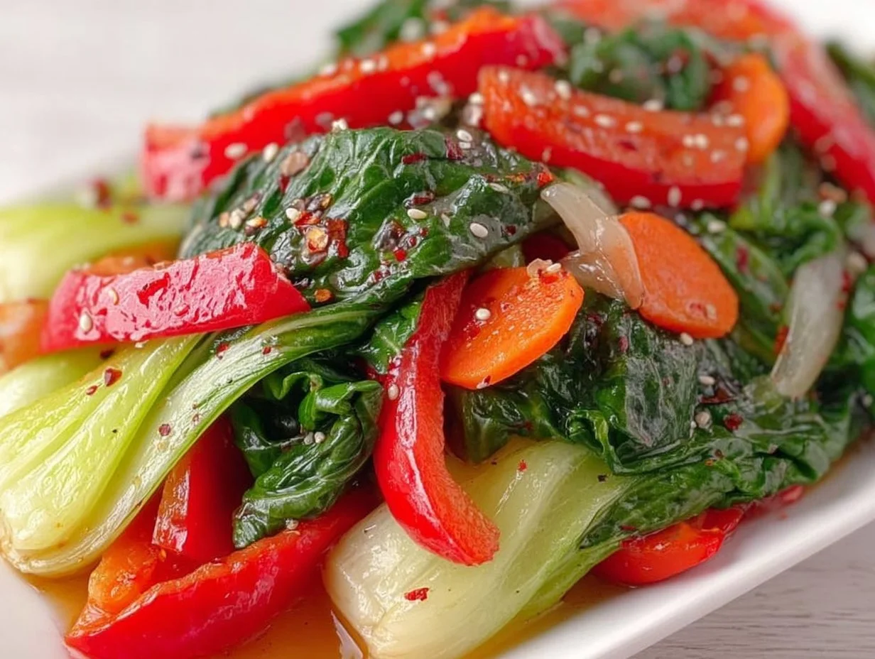 Sautéed Bok Choy with Carrots and Peppers delights!