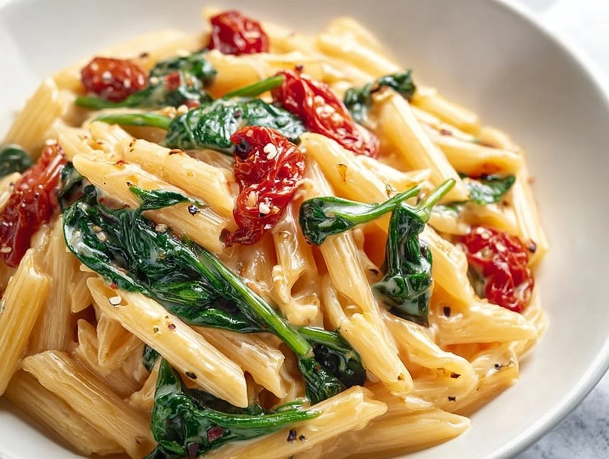 Tasty Spinach Tomato Pasta