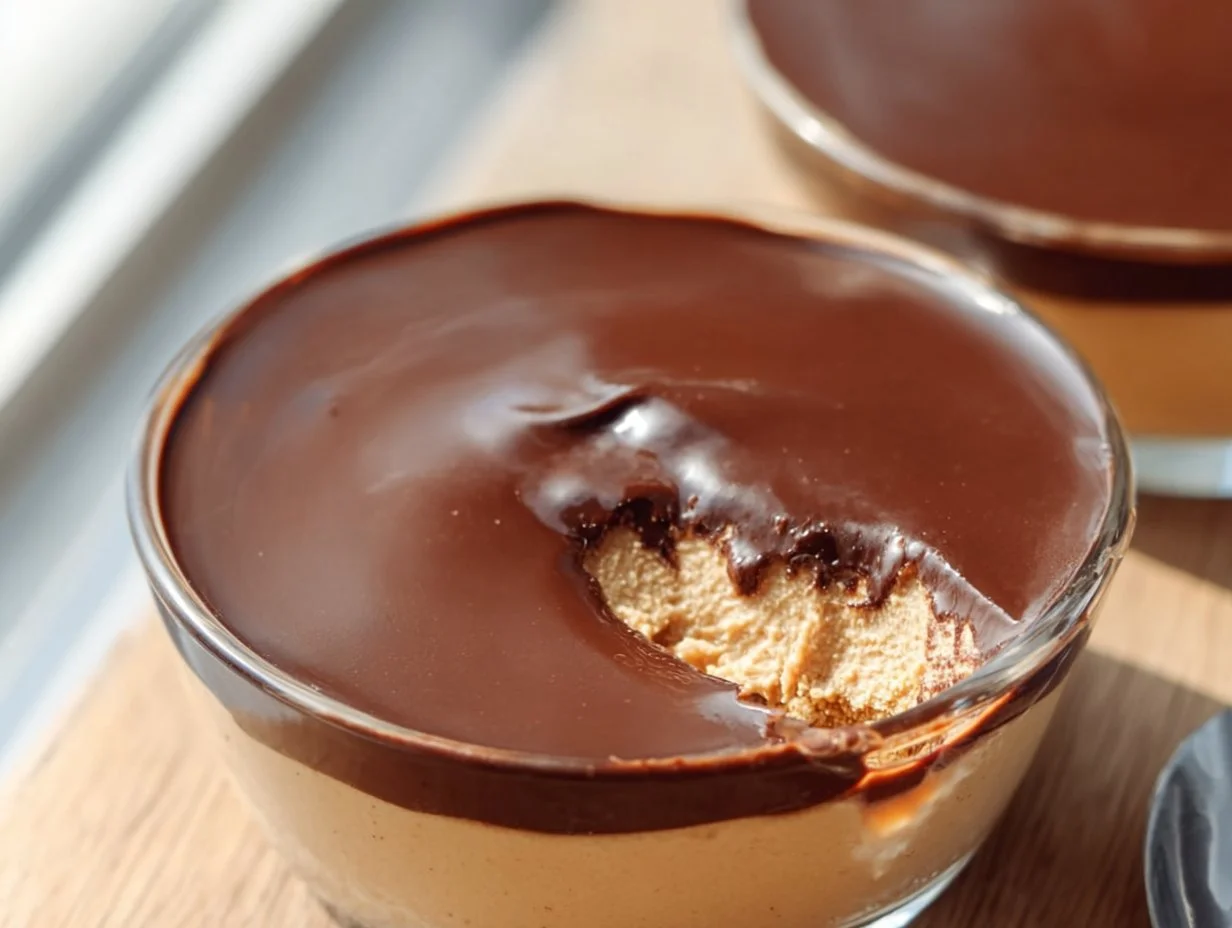 Vegan Peanut Butter Mousse (with a Chocolate Ganache!)