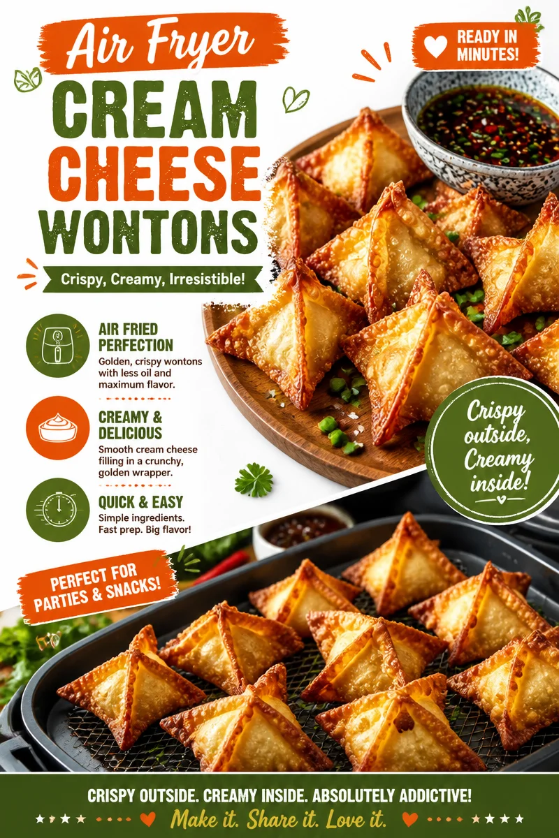 Air Fryer Cream Cheese Wontons